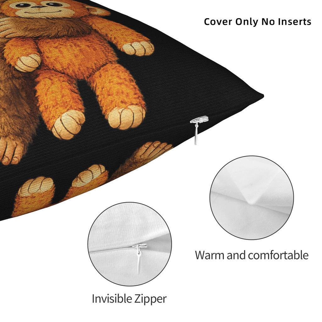 Pillow Cover Cute Monkey Punch Stuffed Buddy Plush Hugging Monkey Punch Novelty Pillow Case For Sofa Car Home Decor Pillowcases
