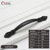 128mm Home Hotel Italian Aluminium Alloy Black Color Furniture Handles Drawer Kitchen Cabinet Bookcase Hardware Cabinet Pulls