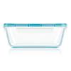 8 Cup Clear Glass Food Storage Containers Set of 2 Airtight Leak Proof BPA Free Fridge Freezer Microwave Dishwasher