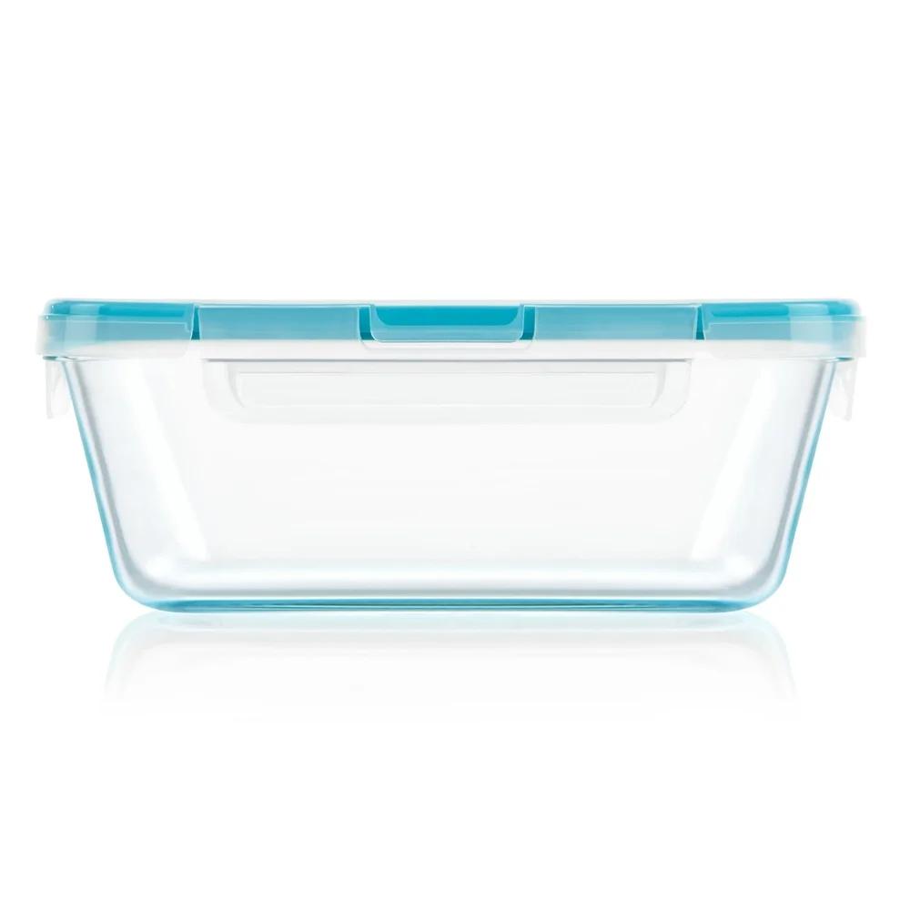 8 Cup Clear Glass Food Storage Containers Set of 2 Airtight Leak Proof BPA Free Fridge Freezer Microwave Dishwasher
