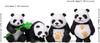 RemeeHi Panda Garden Miniature Mini Moss Landscape Unique Gift for Home or Office Plastic Miniature Animal Set of 4 Statues, Figurines, Accessories,