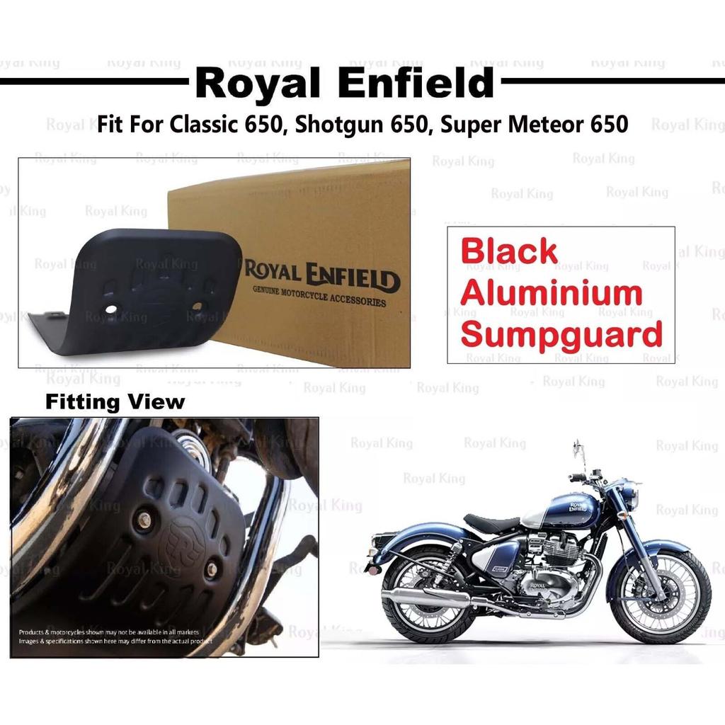Black Aluminium Sumpguard for "Royal Enfield Super Meteor 650 & Classic 650"