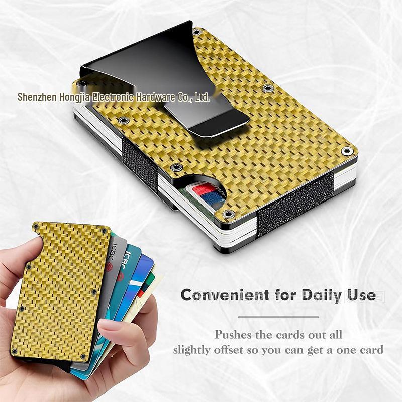 Carbon Fiber RFID-Blocking Minimalist Men's Card Holder Wallet