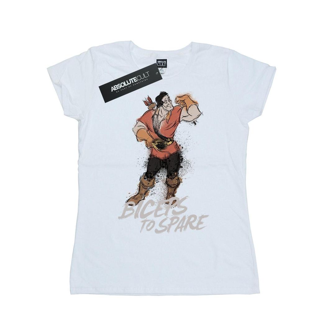Disney Womens/Ladies Beauty And The Beast Gaston Biceps To Spare Cotton T-Shirt