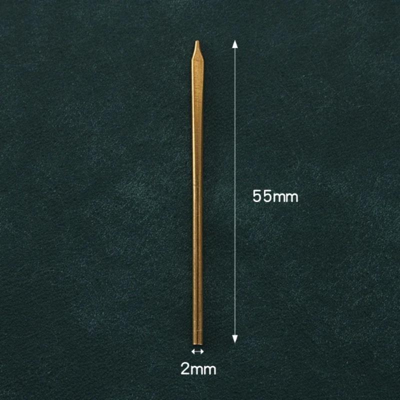 2 szt. Materiał mosiężny Igła do dziergania liny do rękodzieła skórzanego DIY Ręczna praca Kreatywne modelowanie Skórzana lina dekoracyjna Pomocnicze narzędzie do dziergania