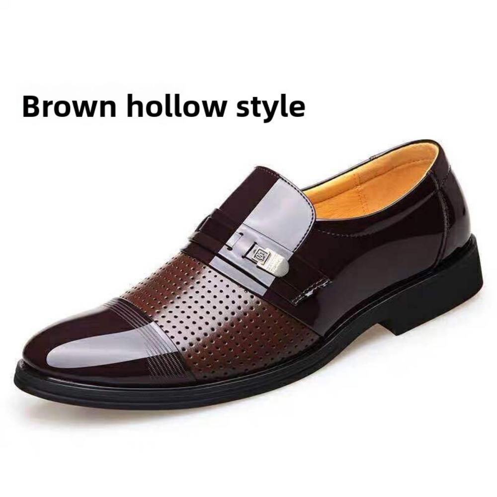 

Мужские деловые формальные кожаные туфли с вырезами, дышащие повседневные туфли с перфорацией 48