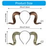 Realistischer Ziegenhorn-Haarreif Cosplay-Kopfschmuck mit abnehmbarem Band Halloween-Kostüm-Accessoire Festival-Kopfschmuck