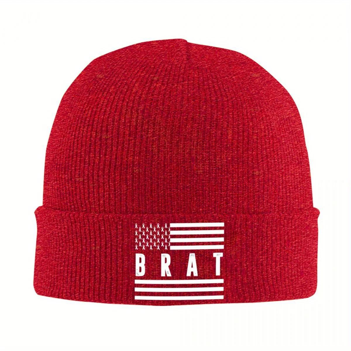 New Hyperpop Brat Hat Autumn Winter Beanie New Charli XCX Album Cap FeUnisex Unisex Acrylic Knitted Hat