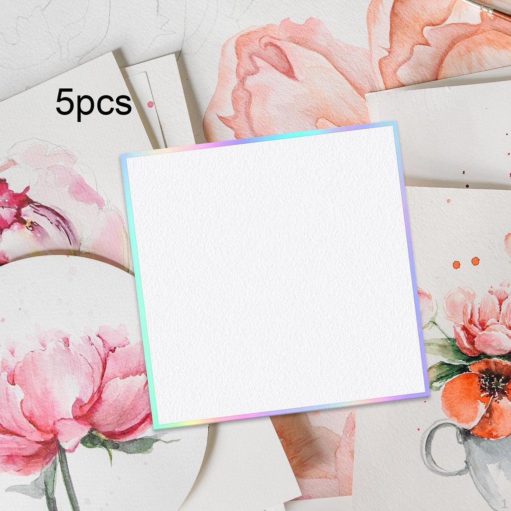 5 Pieces Japanese Shikishi Boards Square Washi Paper for Meet and Greets