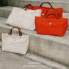 TIRARE-1929 Made In Japen Canvas Cotton100% KAWASHIMA Italy-buttero Strap Tote Bag _ Orange (M