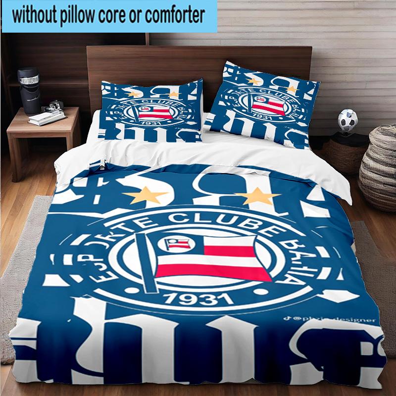 3PCS Football Club Emblem 3pcs Bedding,Including 3PCS Duvet Cover And 2pcs Pillowcases Perfect for Christmas,Ideal for Bedroom, Dormitory