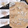 Bijoux de cheveux romantiques Mariage Demoiselle d'honneur Coiffe Pin à cheveux Fleur Peignes à cheveux
