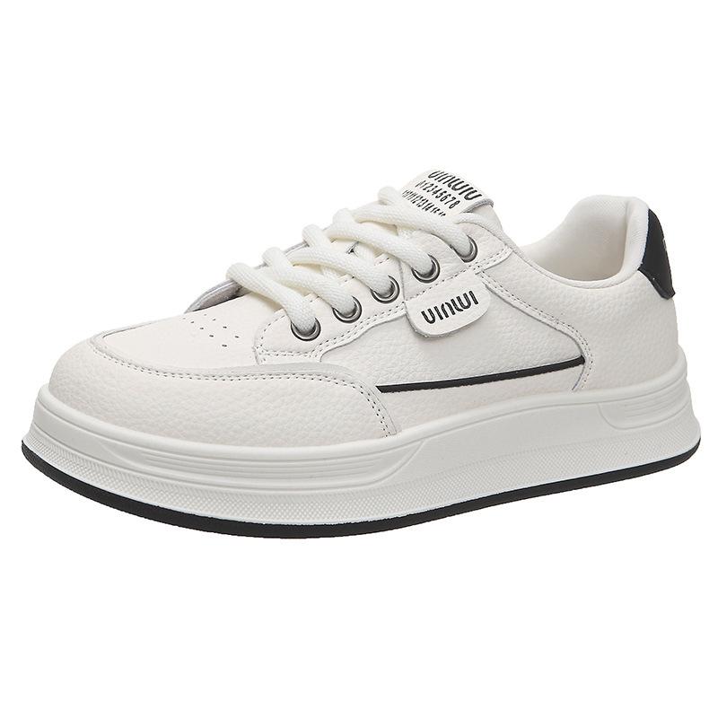 Thick-soled White Shoes Women's Spring and Summer 2025 New Breathable Casual Sports Board Shoes Soft-soled Shoes Children