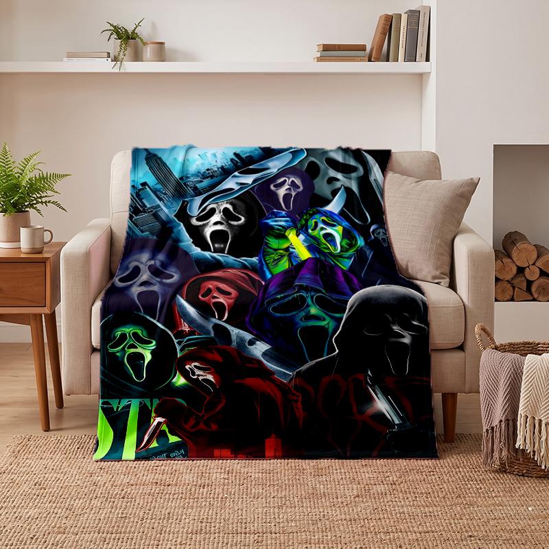 Ghostface Soft Warm Flannel Blankets Comfortable Blanket for Home Decoration Gifting