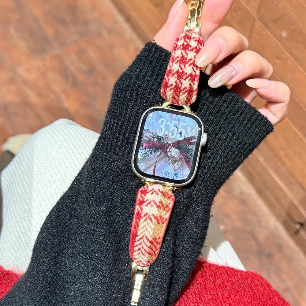 

Розкішний шкіряний ремінець для Apple Watch Ultra 3 49 мм Ремінець Жіночий металевий браслет Ремінець для iWatch Series11 10 9 8 SE 7 6 5 38 мм 40 мм 41 мм 42 мм 45 мм 46 мм 42 44 45 49(S10/11)46mm