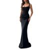 Women's Color Spaghetti Strap Corset Bodycon Dress - Slim Fit -Hugging
