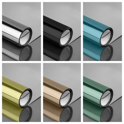 Pellicola Riflettente per Finestre Monodirezionale Argento a Specchio Pellicola per Vetro Controllo Calore Vinile per Vetro Anti UV Tinta Blocco Solare Rotolo di Adesivo per Finestre