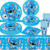 Lilo & Stitch Blaues Thema Geburtstagsparty-Set: Wimpel, Teller & Besteck