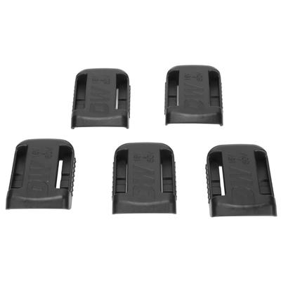 5pcs Lithium Battery Holder Portable Power Tool Battery Storage Rack with Countersunk Screw Holes Bracket for DW Black