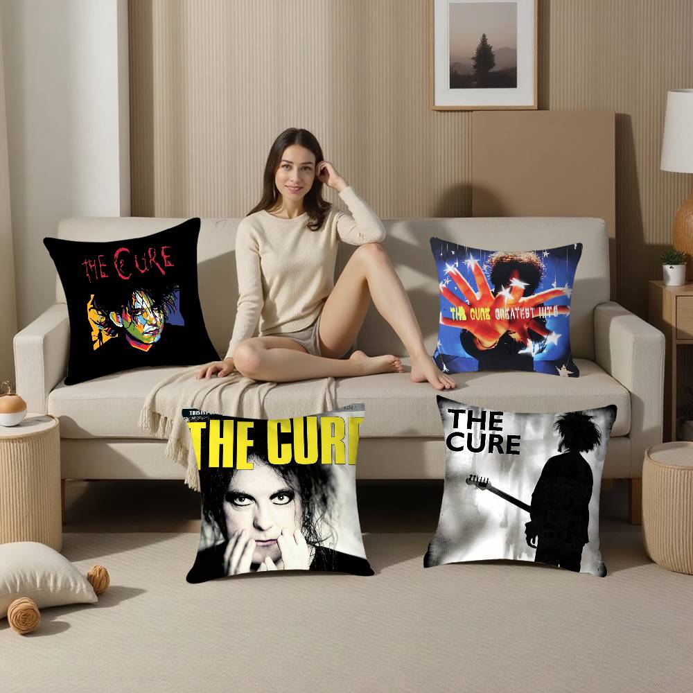 Die C-Cure Rockband Kissenhülle Sofa Wohnzimmer Schlafzimmer Zweiseitiger Druck Quadratisches Kissen Nickerchen-Kissenhülle