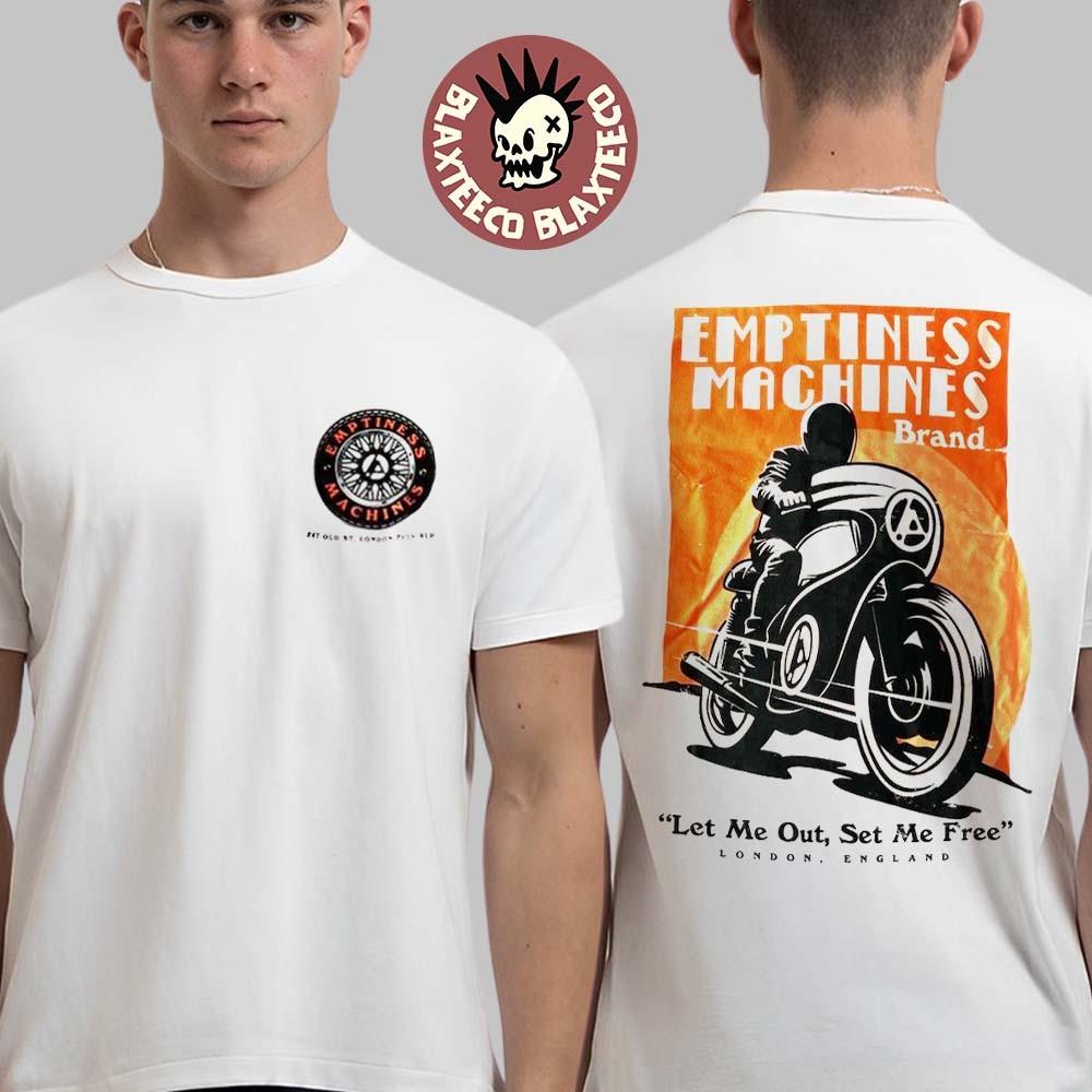 

Linkin Park Emptiness Machines Custom Cycles London England Pop Up 2025 Unisex T-Shirt XXL
