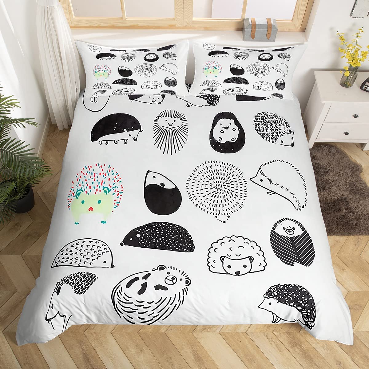 Пододеяльник с изображением мультяшного ёжика Queen — фото 6