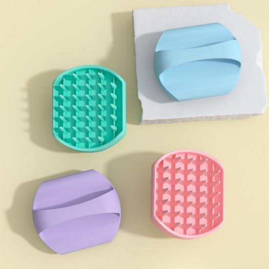 Shampoo Brush Ergonomic Soft Silicone Scalp Massager Non-Slip Handle Massage Mud Shampoo Brush Hair Washing Tool