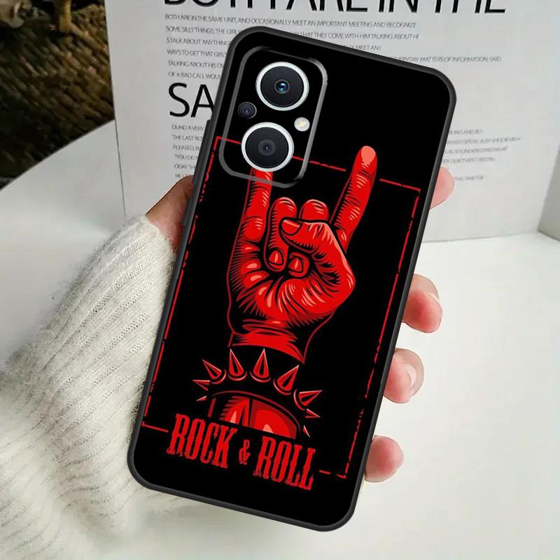 Rock and Roll Skull Case For OPPO Reno 13F 14F 12F 10 11 12 13 14 Pro 8T 7 8 Lite OPPO Find X6 X5 X8 X9 Pro Cover