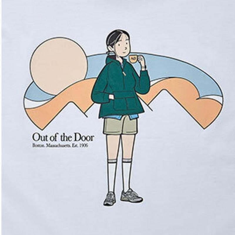 New Balance Unisex Ivy Girl Backpacking ShorT Sleeve Tee T shirT Nbnec2l323 Wh