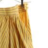 YVES SAINT LAURENT 80s 90s Linen Blend Old Striped Pattern Midi length flare skirt Women Used