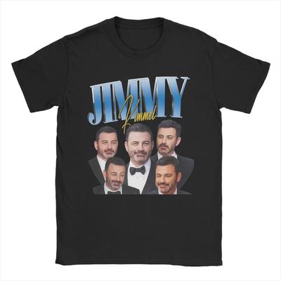 Men's Jimmy Kimmel T Shirt  100% Cotton Tops Amazing Short Sleeve Crew Neck Tees Plus Size T-Shirts