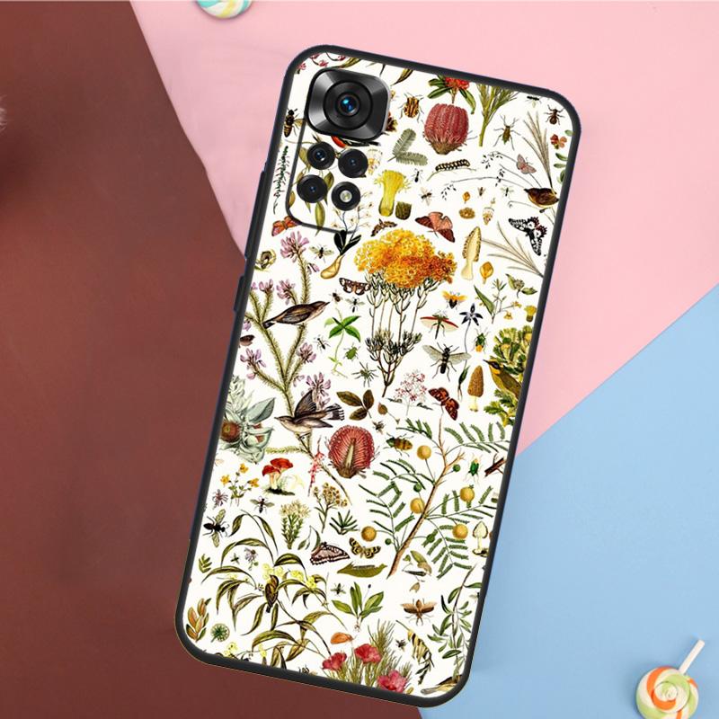 Garden Birds Cover For Xiaomi Redmi Note 13 14 Pro 12 11 9 10 9S 10S 11S 12S Redmi 14C 10C 12C 13C Case