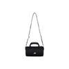 1.9L Fashion Versatile Brand Logo Embroidered Shoulder Strap Crossbody Fabric Tote Bag Regular Women Tote Bag Black LAB53405BK