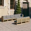 Day and Night - Day and Night Garden Furniture 8 Pieces and Cushions Solid Pine Wood
