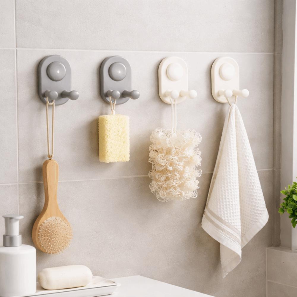 3 PCS Non-Marking Suction Cup Hooks Moisture-proof Kitchen Storage Hooks Wall Hook Living Room