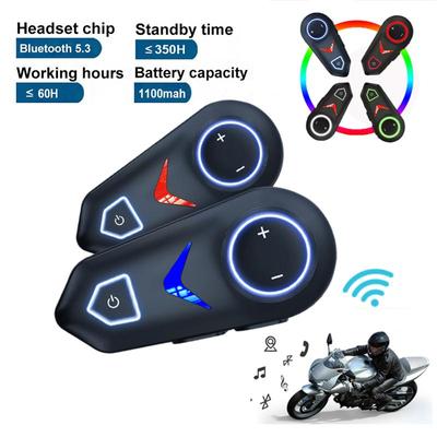 Z19 Motocyklová Bluetooth helma Headset 5.3 Vodotěsná sluchátka s vysokými basy Sluchátka s redukcí RGB s RGB světlem pro jízdu na lyžích