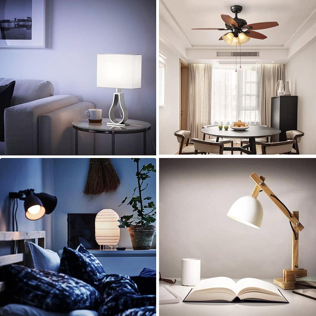 HEKEE LED Bulb E17 with Remote Control, RGB 12 Colors, 50W Equivalent, 550LM, 2700K Warm White, 2 Modes (Set of 4)