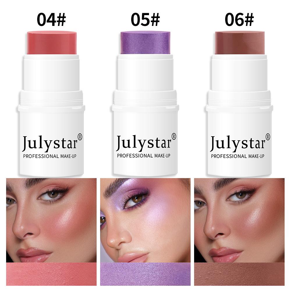 JULYSTAR Highlighting Repair Sun Red Rouge Pearl Blush Cream Blush Stick Matte Blush