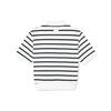 MLB Striped Casual Sports Short Sleeve Summer Breathable Polo Shirt Women Tops White 3FPQV0143-50IVS