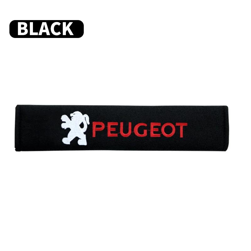 Fashion Car styling Car Seat Belt Covers Cotton Shoulder Pads For Peugeot 206 208 306 307 308 508 106 107 108 2008 3008 5008 207