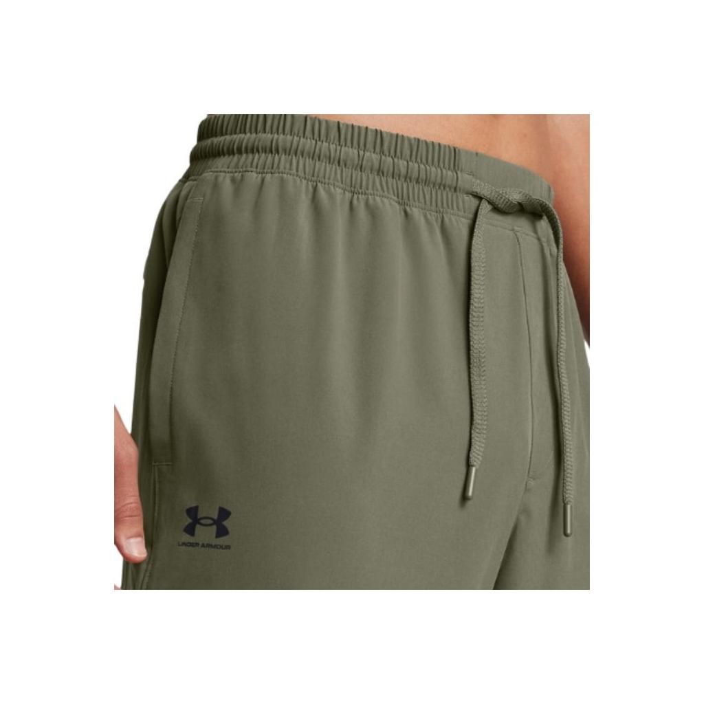 Under Armour Logo Print Lace-Up High-Waisted Straight-Leg Casual Pants Men pants Army-Green 1386558-390