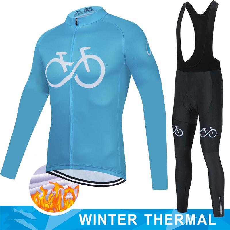 Winter Thermal Fleece Cycling Jersey Bike Men Triathlon Termal Clothing Sets Bicycles Cycle Mtb Man Long Sleeve Clothes 2026 Bib