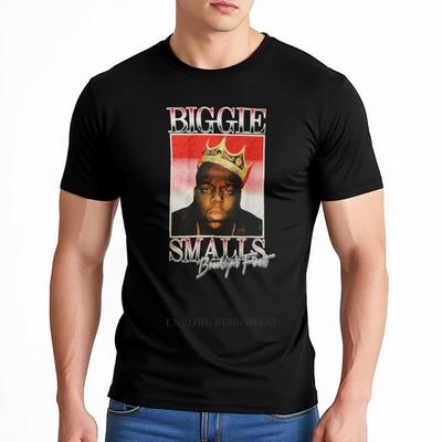 Mens Hiphop Tshirt TShirt Cotton Men Classic Tshirt Tee Shirts Notorious B I G MenS Biggie BrooklynS Finest TShirt Black