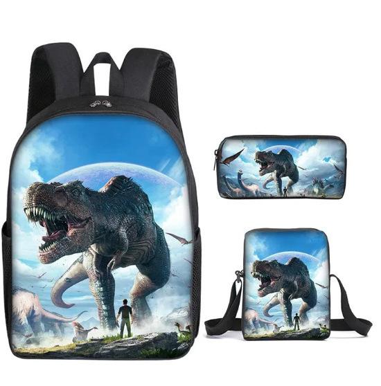 Jurassic World Dinosaurus Rugzak Set 3 Delen Student Schooltas Lunchtas Etui