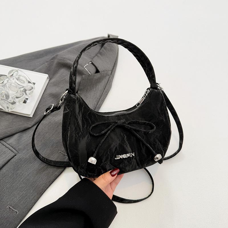 

Сумка Design Bow Tote 2025 Premium на одно плечо, женская сумка-пельмень через плечо чёрный