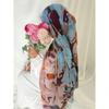 Womens Bohemian Style Watercolor Marble Print Modal Scarf Lightweight Wrap Shawl Beach Travel