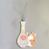 Colorful Acrylic Mini Vase Fridge Magnet Cat Whiskers Collection Ornaments Cat Hair Display Home Office Decor Party Gift