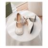 Fashion Block Heel Mary Jane Shoes Women's Round Toe 2025 New Small Super High Heel Single Shoes