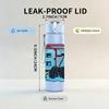 1PC Retro B7 Letter Art 750ml Color Plastic Sports Water Bottle Leakproof Flip Straw Lid Suitable for Sports Office Home Use