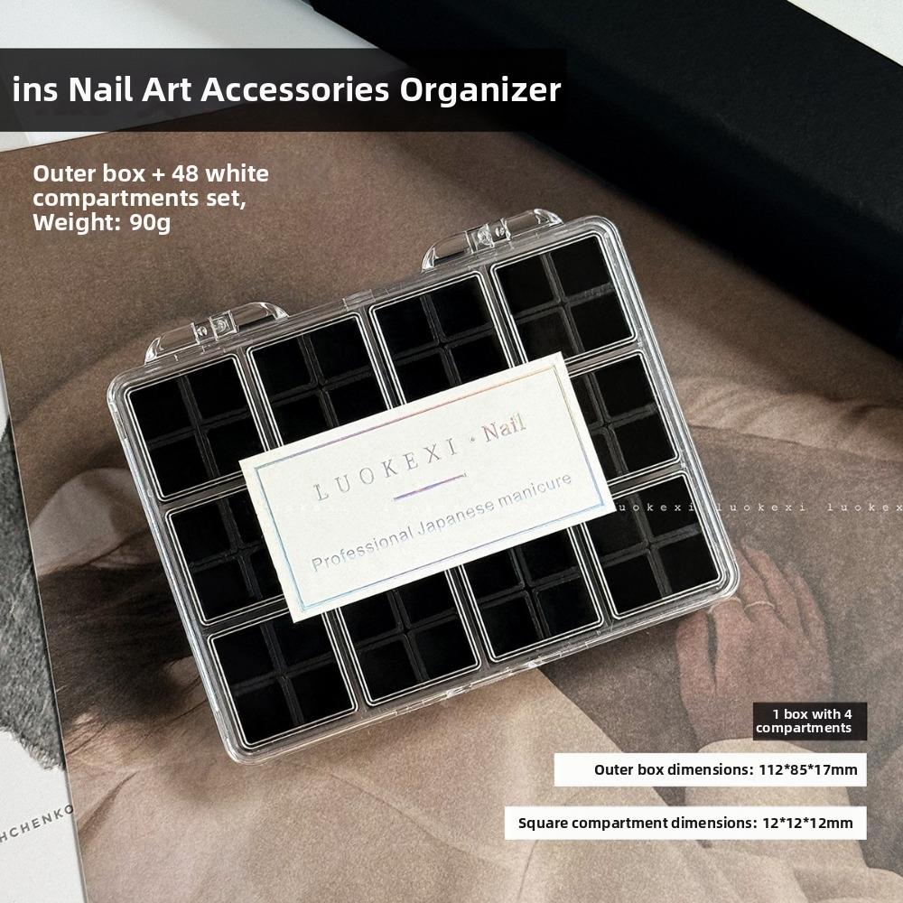 Compartment Nail Art Storage Box Plastic Storage Container Box  for Jewelry Display